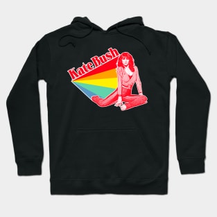 Kate Bush / Retro Rainbow Aesthetic Design Hoodie